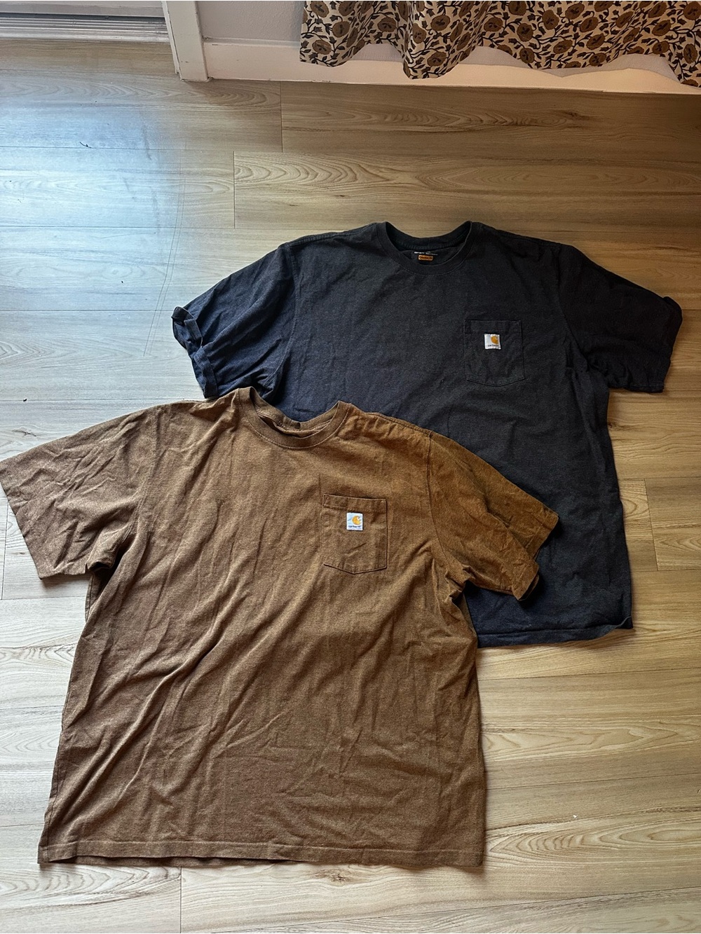Carhartt Short Sleeve Pocket Tees Bundle — Navy (4XL) & Brown (3XL)